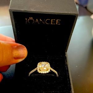 White Sapphire w/Sterling Silver band Made in India